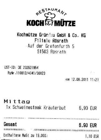 igae Hffner Kochmtze Restaurant